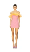 Susanna Chow Sasha Dress In 粉红 & 橙色