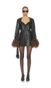 Susanna Chow X Revolve Sloane Cashmere Shearling Coat In Black