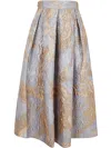 Susanne Bommer Rock Falten Long Fancy In Brown