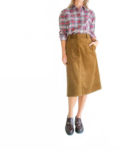 Susanne Bommer Corduroy Midi Skirt In Brown