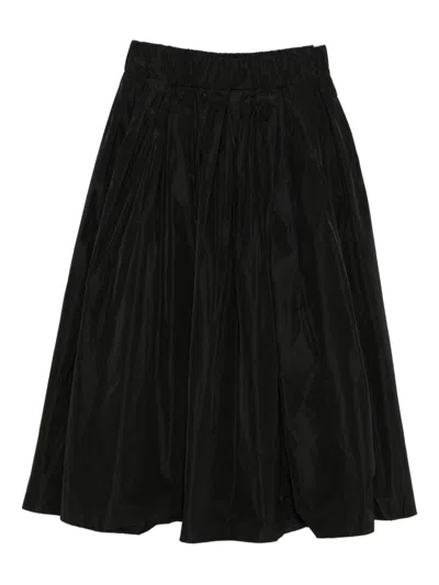 Susanne Bommer Cotton-blend Elastic Waist In Black