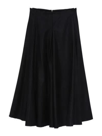 Susanne Bommer Cotton Midi Skirt In Black