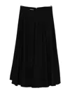 Susanne Bommer Cotton Midi Skirt In Black