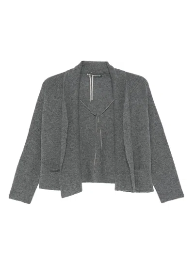 Susanne Bommer Loose-fit Cropped Cardigan In Green