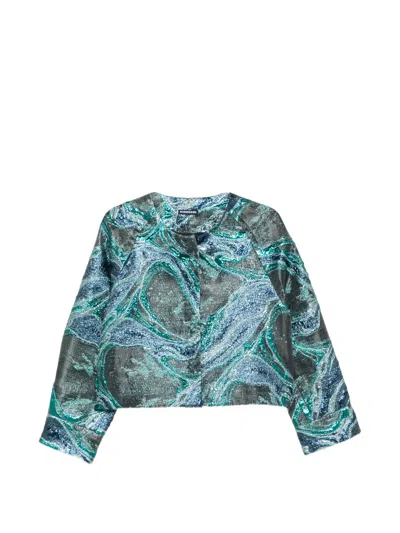 Susanne Bommer Metallic-effect Jacquard Jacket In Multi