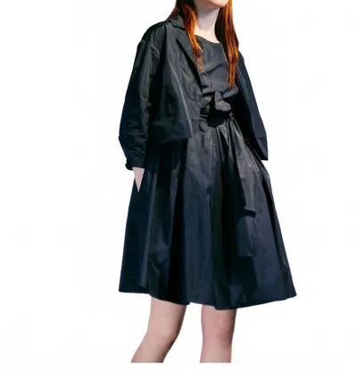 Susanne Bommer Midi Dress In Blue Moon In Black