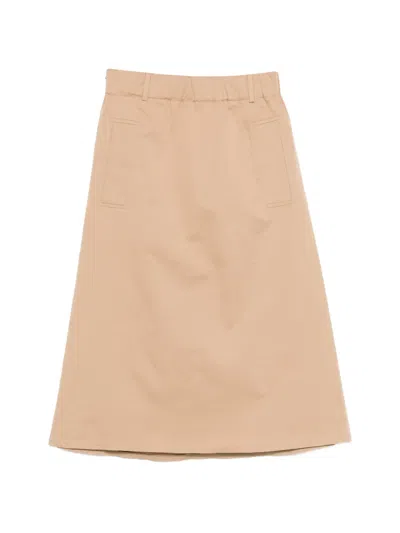 Susanne Bommer Patch Pocket Skirt In Neutral