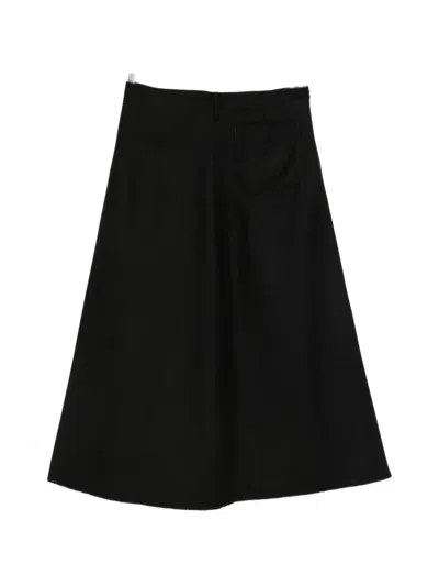 Susanne Bommer Patch-pocket Midi A-line Skirt In Black