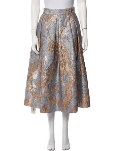 Pre-owned Susanne Bommer Patterned Midi Length Skirt In Multicolor