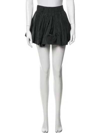 Pre-owned Susanne Bommer Pleated Accents Mini Skirt W/ Tags In Green