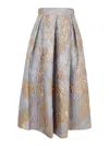 Susanne Bommer Rock Falten Long Fancy In Brown