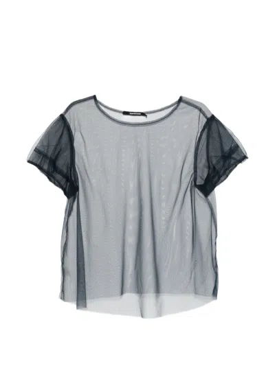 Susanne Bommer Sheer Short-sleeve T-shirt In Blue