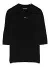 Susanne Bommer Short-sleeve Knitted Top In Blue