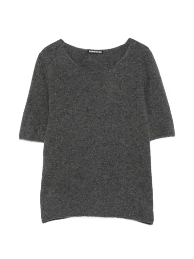 Susanne Bommer Short-sleeve Sweater In Gray