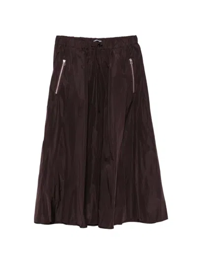 Susanne Bommer Taffeta Drawstring Skirt In Multi
