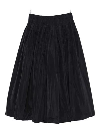 Susanne Bommer Taffetas Midi Skirt In Blue