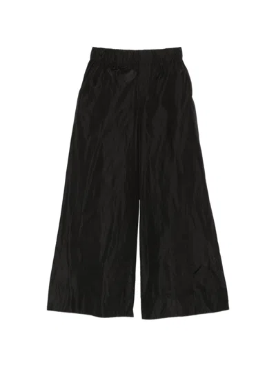 Susanne Bommer Taffetas Wide-leg Trousers In Black