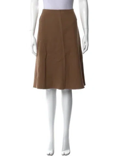 Pre-owned Susanne Bommer Wool Knee-length Skirt In Brown