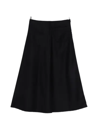 Susanne Bommer Zip-fastening Midi A-line Skirt In Blue