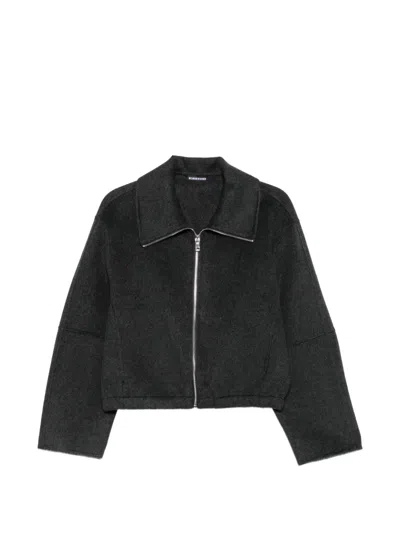 Susanne Bommer Zip-up Cropped Jacket In Gray