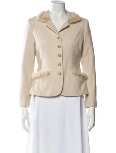 Pre-owned Susanne Spatt Virgin Wool Down Jacket In Neutral