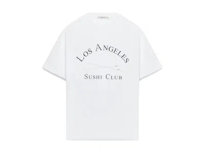 Pre-owned Sushi Club Men's  Lasc Relaxed Tee Shirt In White