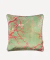 Shop Susi Bellamy Marbled Sage Velvet Square Cushion