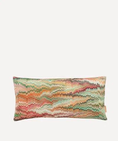 Susi Bellamy Multi Plumes Velvet Oblong Cushion