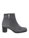 Susimoda Woman Ankle Boots Grey Size 7 Leather In Gray