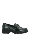 Susimoda Woman Loafers Dark Green Size 10 Leather In Green