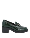 Susimoda Woman Loafers Dark Green Size 8 Leather