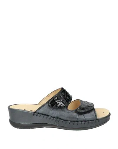 Susimoda Woman Pumps Midnight Blue Size 10 Leather In Gray