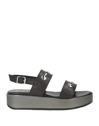 Susimoda Woman Sandals Black Size 10 Leather