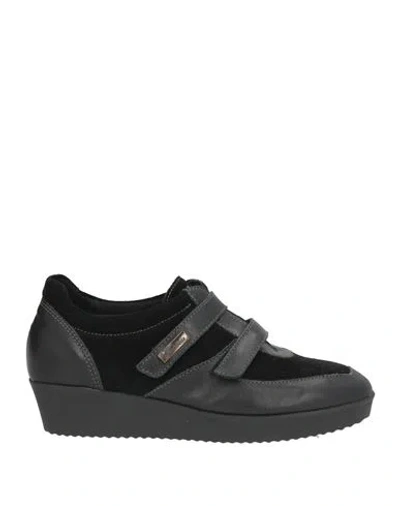 Susimoda Woman Sneakers Black Size 6 Leather