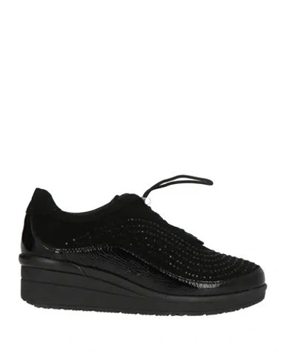 Susimoda Woman Sneakers Black Size 6 Leather