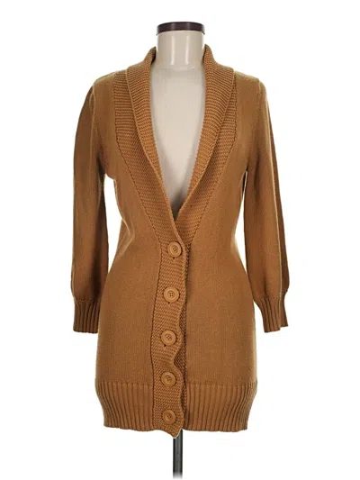Pre-owned Susina Cardigan Sweater In Brown