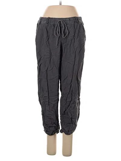 Pre-owned Susina Linen Pants In Gray