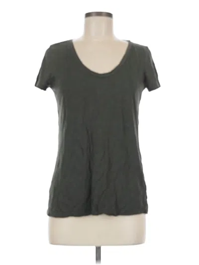 Pre-owned Susina Short Sleeve Top Gray Scoop Neck Tops