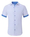 Suslo Couture Men's Slim-fit Geo-print Performance Shirt In Black Chains