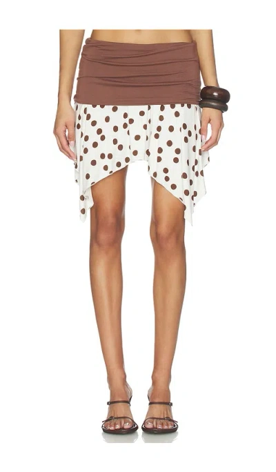 Susmie's Nina Dots Skirt In Brown