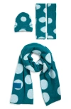 Susmie's Marieta Scarf, Beanie & Leg Warmers Set In Green