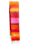 Susmie's Wool & Mohair Fringe Scarf In Multi