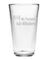 Susquehanna Glass 16oz My Therapist Has Whiskers Pint Glass Set Of 4
