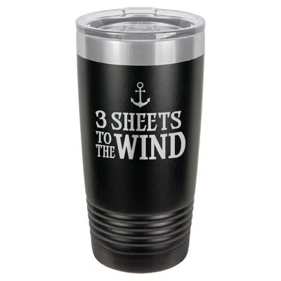 Susquehanna Glass 3 Sheets To The Wind Black Insulated Tumbler & Lid