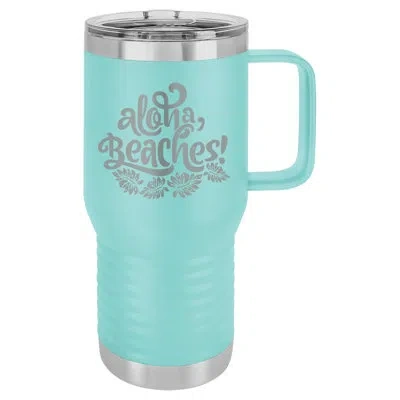 Susquehanna Glass Aloha, Beaches! Aqua Insulated Travel Mug