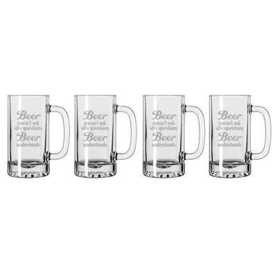 Susquehanna Glass Beer Understands 16 Oz. Glass Beer Mug In Clear