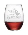 Susquehanna Glass Blitzened Set Of Four Stemless 21oz Wine Glasses