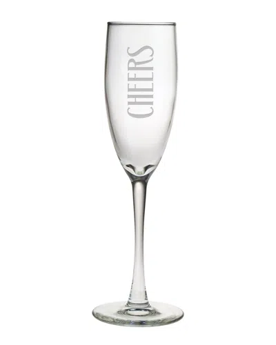 SUSQUEHANNA GLASS SUSQUEHANNA GLASS CHEERS SET OF 4 5.75OZ FLUTES