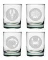 Susquehanna Glass Clambake Set Of 4 Double Old-fashioned Glasses