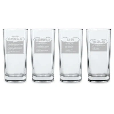Susquehanna Glass Cocktail Hour 4-piece Highball Glass Set In Clear